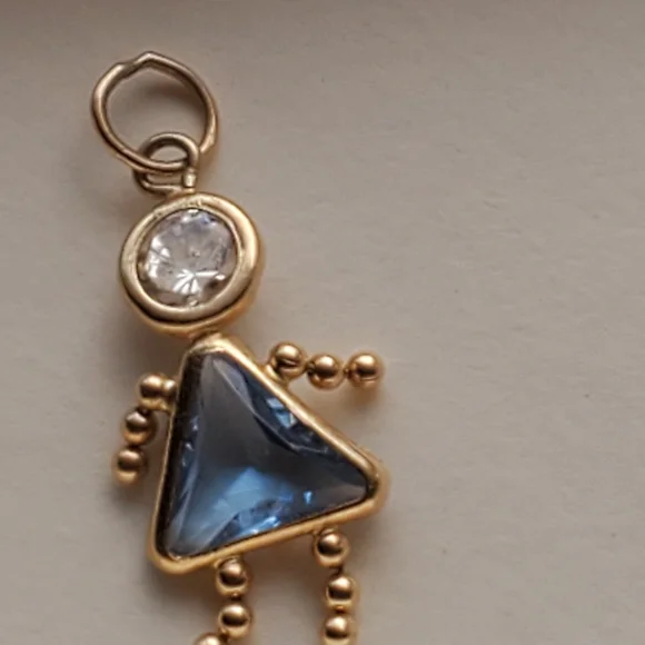 14kt girl topaz charm - Picture 5 of 5